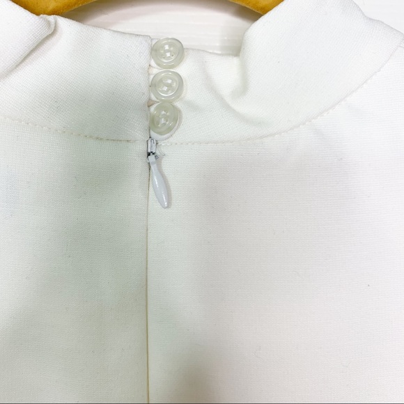 Drew Anthro Ivory Mock Neck Keyhole Bodycon Dress - Picture 4 of 7